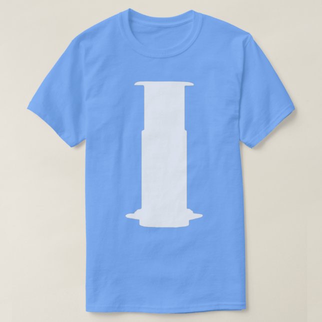 Camiseta Aeropress white Limited edition design (Frente do Design)