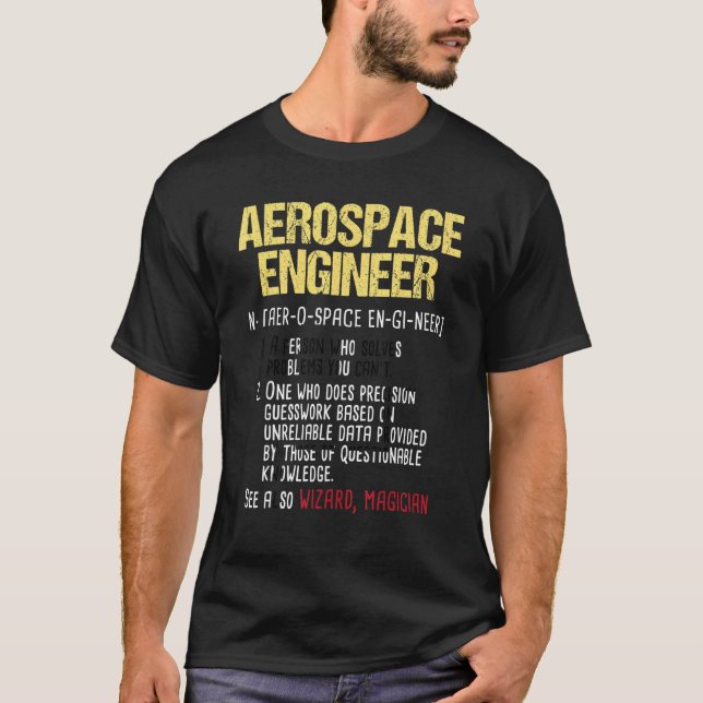 Camiseta Aerospace Engenheiro Aeronáutico Engineering Aircr (Frente)