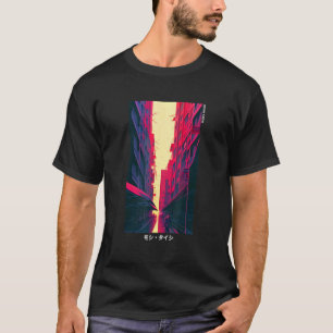 Camiseta Aest Otaku Japonês Vaporwave - Retro Synthwave, de