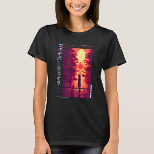 Camiseta Aest Otaku Japonês Vaporwave - Retro Synthwave, de