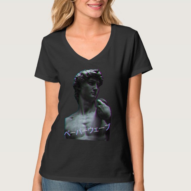 Camiseta Aesthetic Art History David of Michelangelo Retro  (Frente)