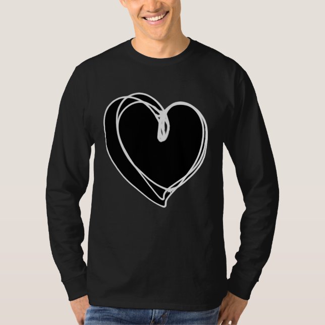 Camiseta Aesthetic Black Heart (Frente)