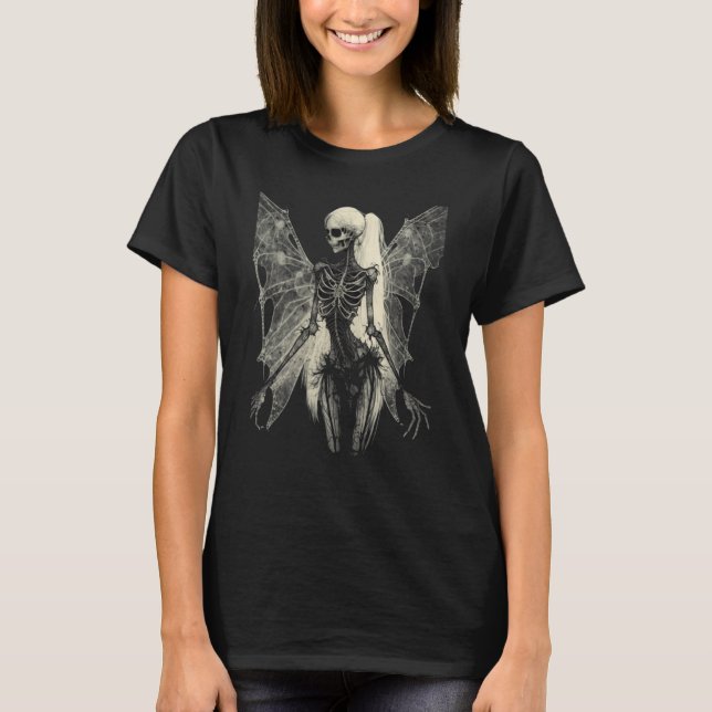 Camiseta Aesthetic Grunge Fairycore Butterfly Gothic Horror (Frente)