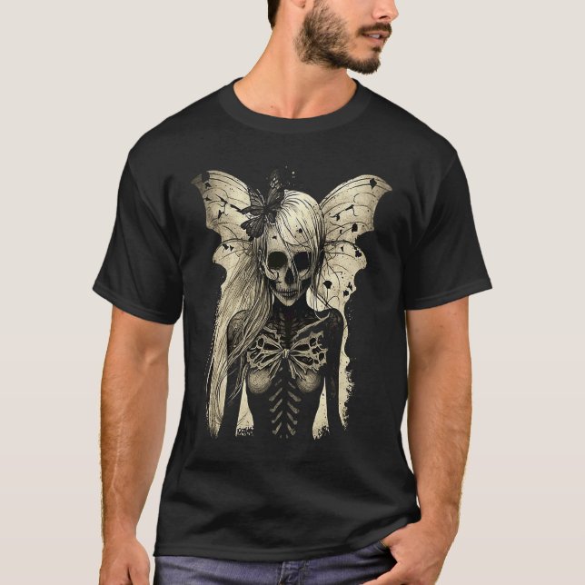Camiseta Aesthetic Grunge Fairycore Butterfly Gothic Horror (Frente)