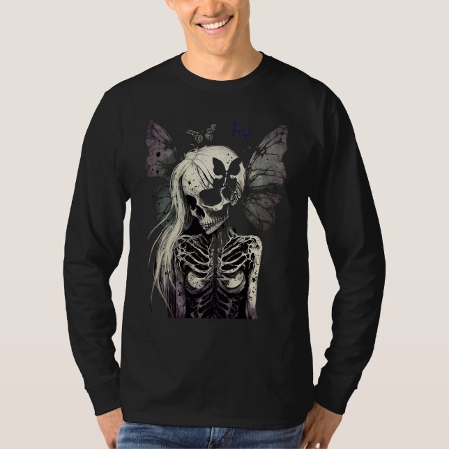 Camiseta Aesthetic Grunge Fairycore Butterfly Gothic Horror (Frente)