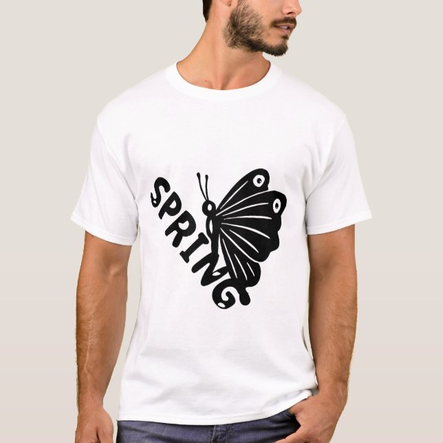 Camiseta  Aesthetic Spring Butterfly Minimalist Graphic (Frente)