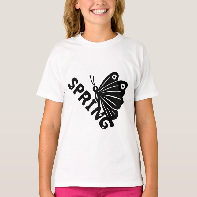 Camiseta  Aesthetic Spring Butterfly Minimalist Graphic (Frente)