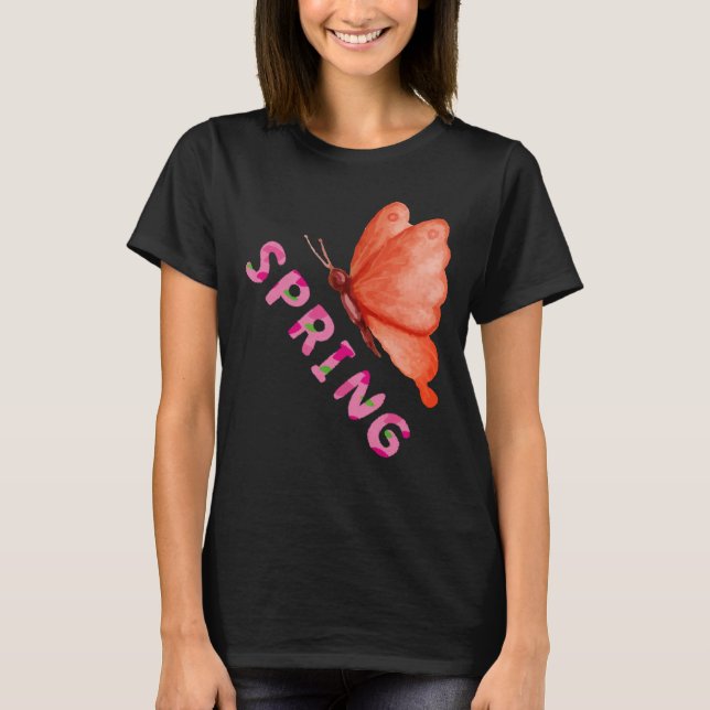 Camiseta  Aesthetic Spring Butterfly Minimalist Graphic (Frente)