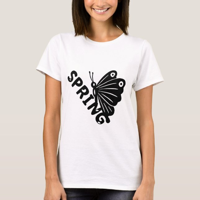 Camiseta  Aesthetic Spring Butterfly Minimalist Graphic (Frente)