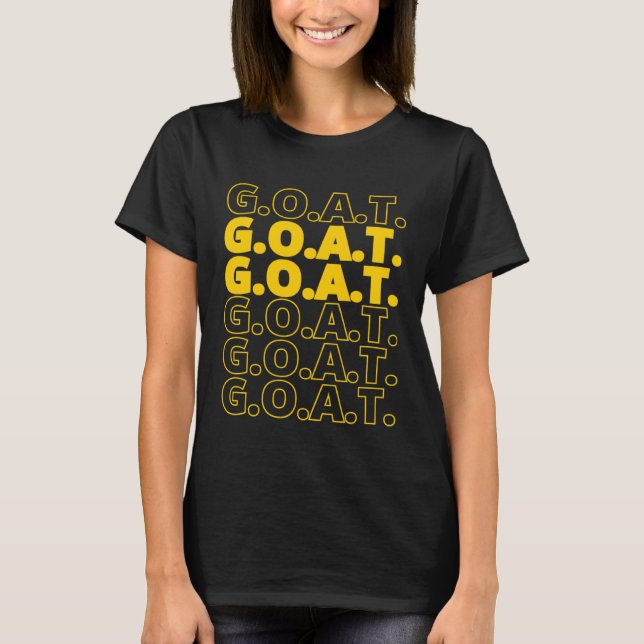 Camiseta Aesthetic Yellow G O A T Greatest of All Time (Frente)