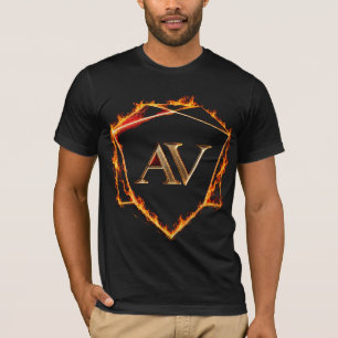 Camiseta AETHER VANGUARD - Logotipo AV Pedra Forma Streetwe