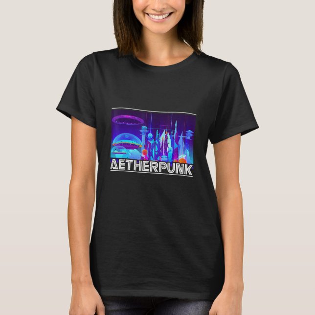 Camiseta Aetherpunk Aestética Cyborg Energy Machine Magic (Frente)