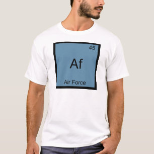 Camiseta Af - Força Aérea Símbolo de Elemento de Química Mi
