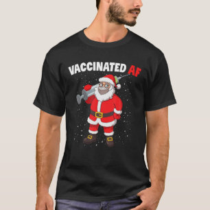 Camiseta AF Santa Claus Vacinado Em Seringa Mascarada Chris