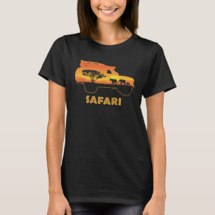 Camiseta Afafricano Safari Park Vehicle Elephant Family Vin