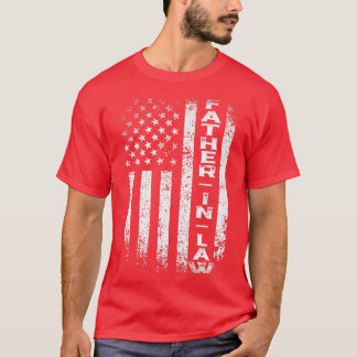 Camiseta Afastada bandeira dos EUA PadreInLaw 4 de julho Pa