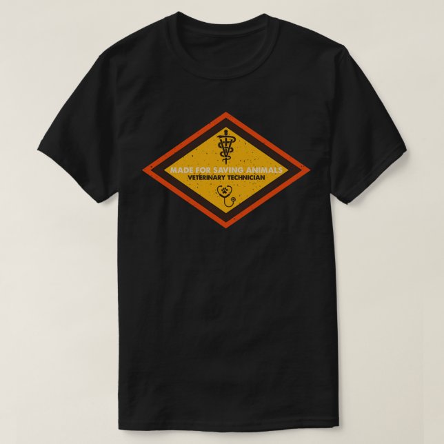 Camiseta Afastado Feito Para Salvar Animais (Frente do Design)