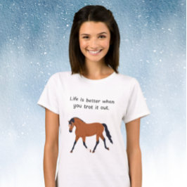 Camiseta Afaste o estresse com seus cavalos