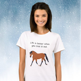 Camiseta Afaste o estresse com seus cavalos