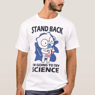 Camiseta Afaste-se - Adorável Experimento de Cientista Gato