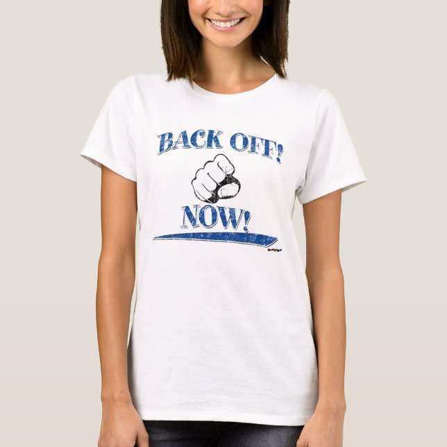Camiseta Afaste-Se Agora! Azul (Frente)