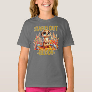Camiseta Afaste-se, amigo. Cartoon de Suricate Meerkat