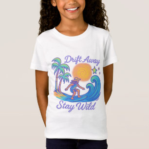Camiseta "Afaste-se e fique selvagem - Víblias de surfista 