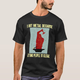 Camiseta Afaste-Se Que Eu Bati Em Pessoas De Metal É Ilegal
