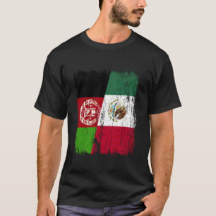 Camiseta Afeganistão México Meia Bandeira Patrimônio Afegão