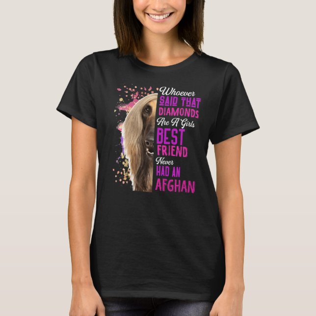 Camiseta Afegãos Hounds São As Meninas Mais Amigas Cachorro (Frente)