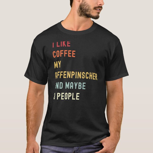 Camiseta Affenpinscher Cachorro E Café (Frente)