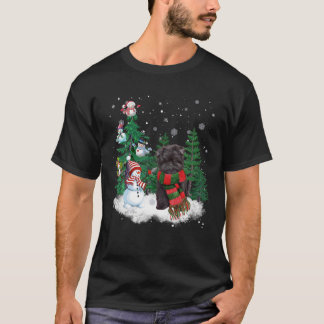 Camiseta Affenpinscher Cachorro Natal Snowman Xmas Tree Paj