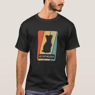 Camiseta Affenpinscher Macaco-Macaco-Pinscher Cães-Cães Pat