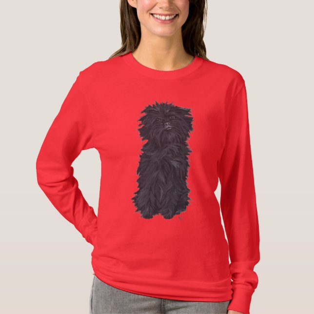 Camiseta Affenpinscher Sentado (Frente)