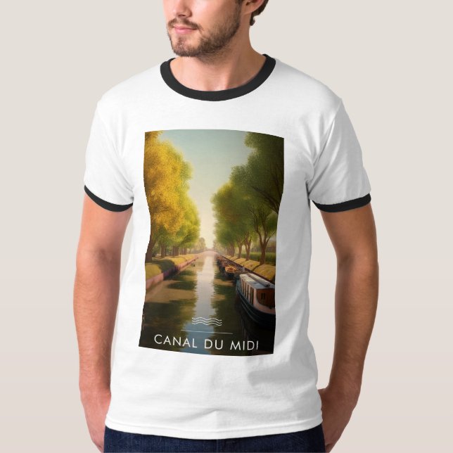 Camiseta Affiche Canal du midi - France - illustration (Frente)