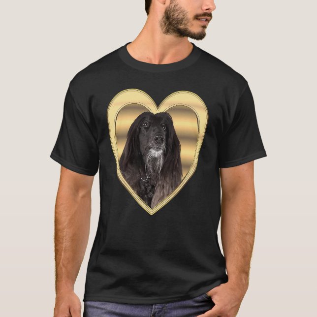 Camiseta Afghan Hound  Afghan Hound Dog Heart   Afghan Houn (Frente)