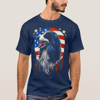 Camiseta Afghan Hound FLAG Usa Dog Engraçado