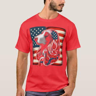 Camiseta Afghan Hound FLAG USA Funny Dog Lover