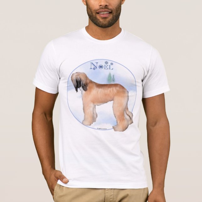 Camiseta Afghan Hound Noel (Frente)