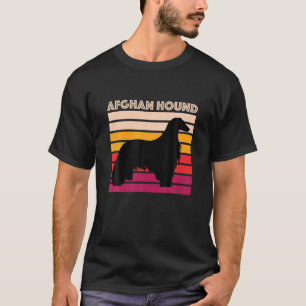 Camiseta Afghan Hound Retro Dog Mãe Pai Gift Vintage Afegão