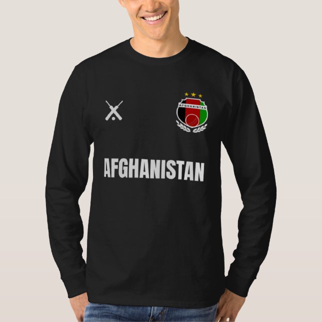 Camiseta AFGHANISTAN Cricket Fan Badge (Frente)