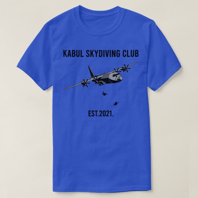 Camiseta Afghanistan Kabul Skydiving Club Est 2021  (Frente do Design)
