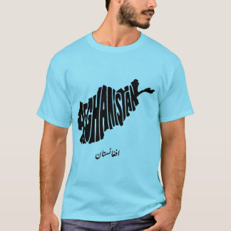 Camiseta Afghanistan Typography Map, افغانستان