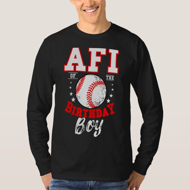 Camiseta Afi Do Menino Birthday Baseball Theme Bday Celebr (Frente)