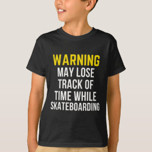 Camiseta Aficionado de skate com aviso engraçado