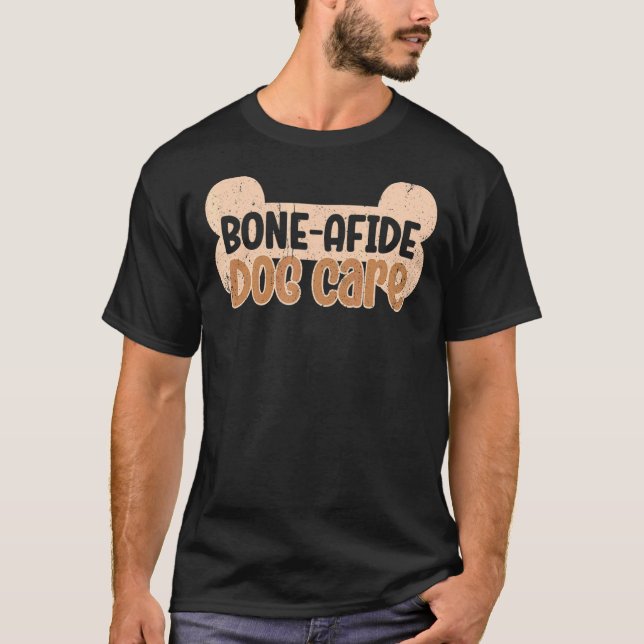 Camiseta Afide De Osso Afide Pet Sitter E Trabalho De Cão (Frente)