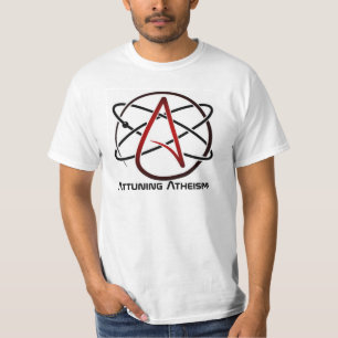 Camiseta Afinando o ateísmo com logotipo