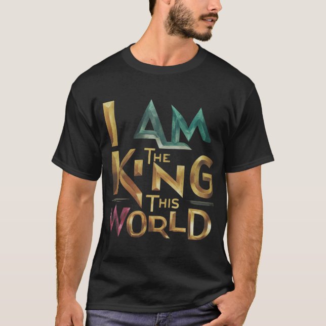 Camiseta Afirmação Coroa,Arco-Íris,Dominação Mundial, (Frente)