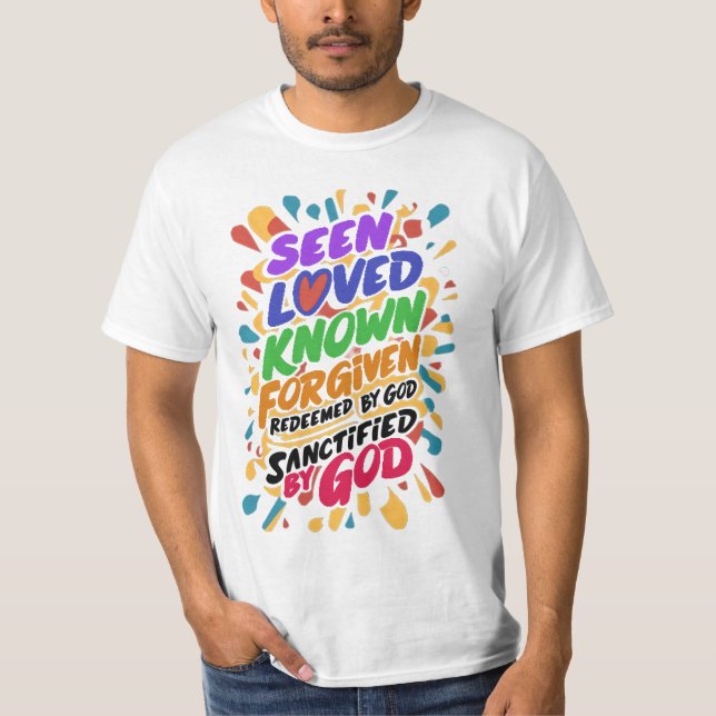 Camiseta Afirmação divina: Abrangendo a identidade espiritu (Frente)