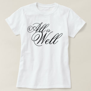 Camiseta afirmação estética de "Tudo está Bem"